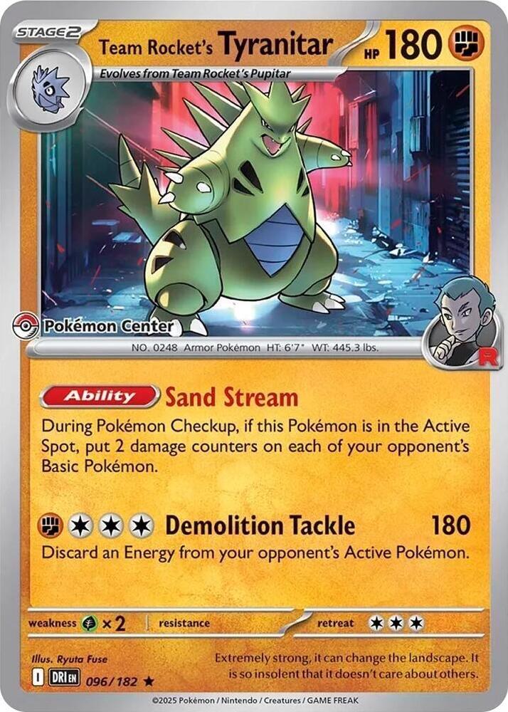 Destined Rivals Team Rocket's Tyranitar [Pokemon-Center] Pokémon card